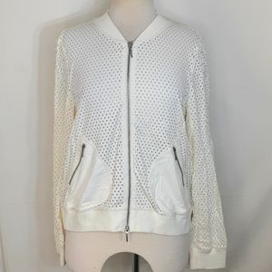 Rebecca Taylor white bomber jacket size 10